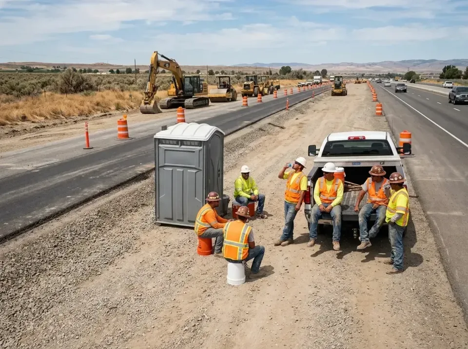 highway-road-construction-crew-007 — frequently asked questions, Porta Potty and Restroom Rentals in Deer Park, WA